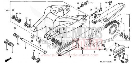 BRAS OSCILLANT (VTR1000SP2/3/4/5/6) VTR1000SP5 de 2005